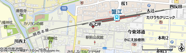 愛知県蟹江町（海部郡）今（市之坪）周辺の地図