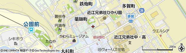 滋賀県近江八幡市大工町4周辺の地図