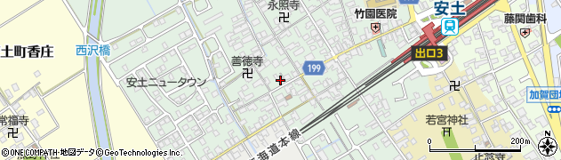 滋賀県近江八幡市安土町常楽寺889周辺の地図