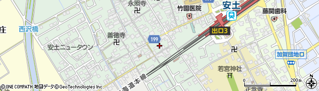 滋賀県近江八幡市安土町常楽寺858周辺の地図