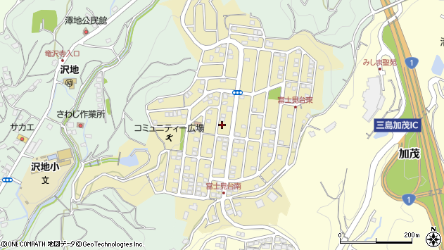 〒411-0021 静岡県三島市富士見台の地図