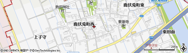 愛知県津島市鹿伏兎町（西）周辺の地図