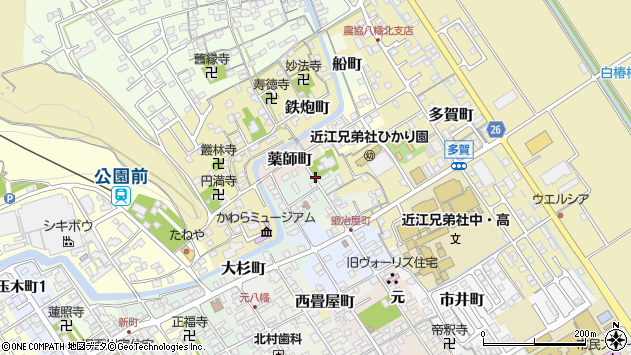 〒523-0824 滋賀県近江八幡市大工町の地図