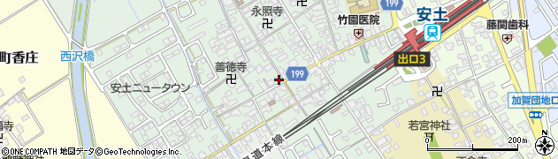 滋賀県近江八幡市安土町常楽寺877周辺の地図