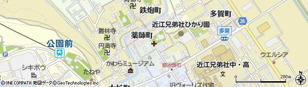 滋賀県近江八幡市大工町周辺の地図