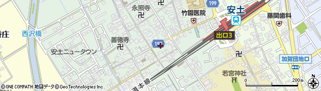 滋賀県近江八幡市安土町常楽寺850周辺の地図