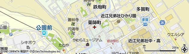 滋賀県近江八幡市薬師町周辺の地図