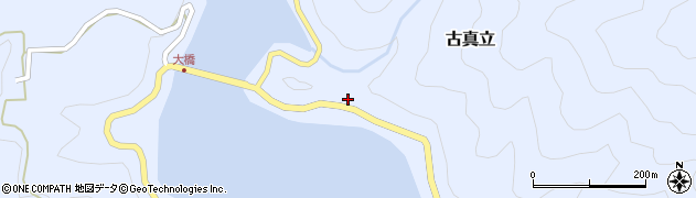 愛知県豊根村（北設楽郡）古真立（栃瀬）周辺の地図