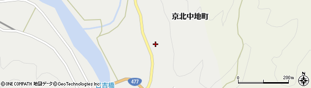 京都府京都市右京区京北中地町（四ノ坪）周辺の地図