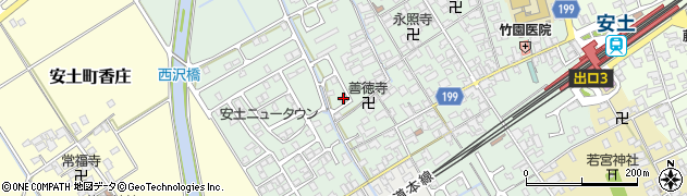 滋賀県近江八幡市安土町常楽寺988周辺の地図