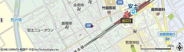 滋賀県近江八幡市安土町常楽寺851周辺の地図