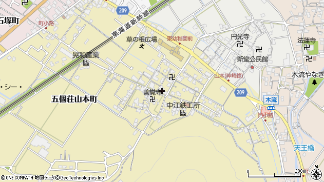 〒529-1431 滋賀県東近江市五個荘山本町の地図