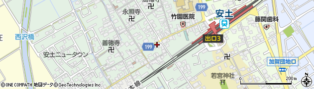 滋賀県近江八幡市安土町常楽寺852周辺の地図