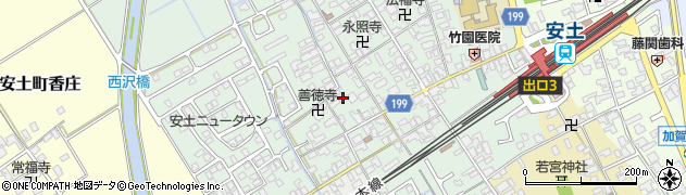 滋賀県近江八幡市安土町常楽寺896周辺の地図