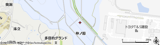 愛知県豊田市乙部町（仲ノ原）周辺の地図