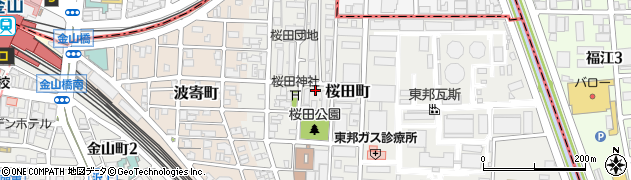 愛知県名古屋市熱田区桜田町周辺の地図