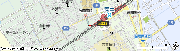 滋賀県近江八幡市安土町常楽寺384周辺の地図