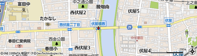 伏屋橋西周辺の地図