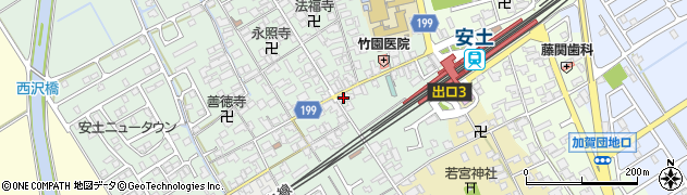 滋賀県近江八幡市安土町常楽寺611周辺の地図