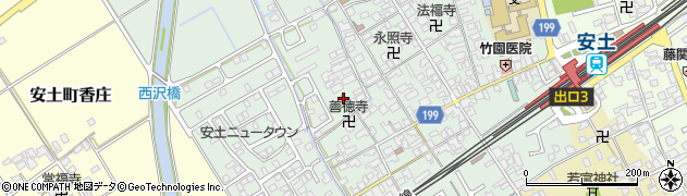 滋賀県近江八幡市安土町常楽寺993周辺の地図