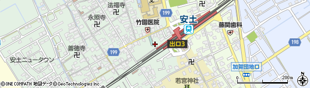 滋賀県近江八幡市安土町常楽寺414周辺の地図