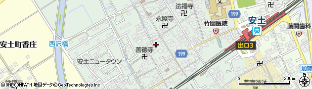 滋賀県近江八幡市安土町常楽寺885周辺の地図