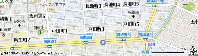 愛知県名古屋市昭和区戸田町周辺の地図