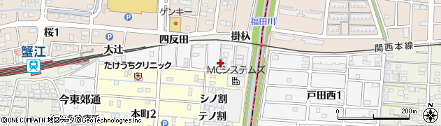愛知県蟹江町（海部郡）今東郊通周辺の地図