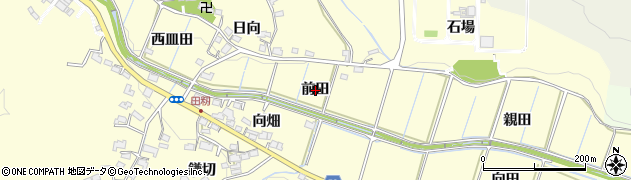 愛知県豊田市田籾町（前田）周辺の地図