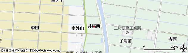 愛知県愛西市森川町（井桁西）周辺の地図