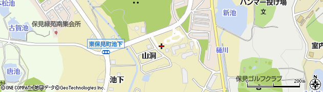 愛知県豊田市東保見町（山洞）周辺の地図