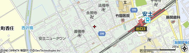 滋賀県近江八幡市安土町常楽寺841周辺の地図