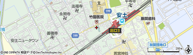 滋賀県近江八幡市安土町常楽寺597周辺の地図