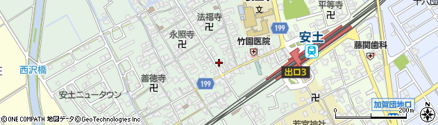 滋賀県近江八幡市安土町常楽寺617周辺の地図