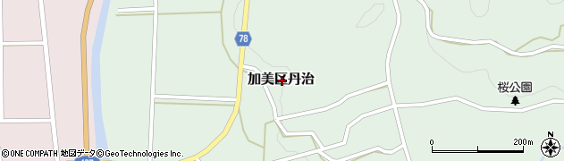 兵庫県多可郡多可町加美区丹治周辺の地図