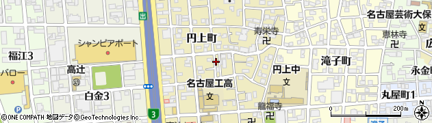 愛知県名古屋市昭和区円上町周辺の地図