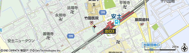滋賀県近江八幡市安土町常楽寺415周辺の地図
