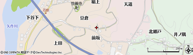 愛知県豊田市石野町前坂周辺の地図