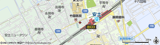 滋賀県近江八幡市安土町常楽寺401周辺の地図