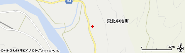 京都府京都市右京区京北中地町（奥ノ町）周辺の地図