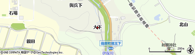 愛知県豊田市篠原町（大下）周辺の地図