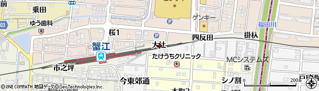 愛知県海部郡蟹江町今大辻周辺の地図