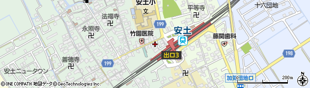 滋賀県近江八幡市安土町常楽寺398周辺の地図
