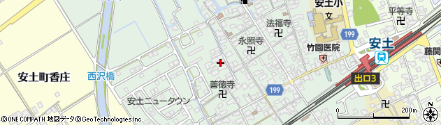滋賀県近江八幡市安土町常楽寺998周辺の地図