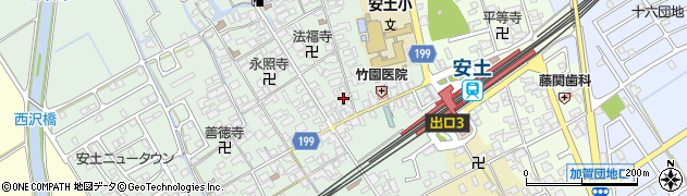 滋賀県近江八幡市安土町常楽寺619周辺の地図
