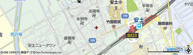滋賀県近江八幡市安土町常楽寺623周辺の地図