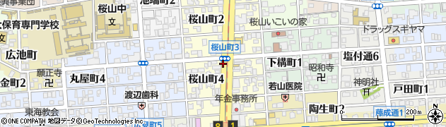 愛知県名古屋市昭和区桜山町周辺の地図