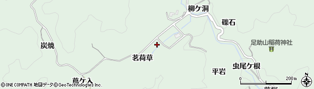 愛知県豊田市足助町茗荷草周辺の地図