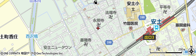 滋賀県近江八幡市安土町常楽寺805周辺の地図