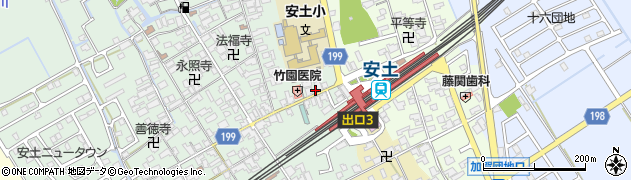 滋賀県近江八幡市安土町常楽寺419周辺の地図
